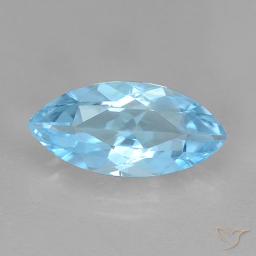 3.75ct Natürlicher Himmerlblau Topas, Marquise, VVS-VS
