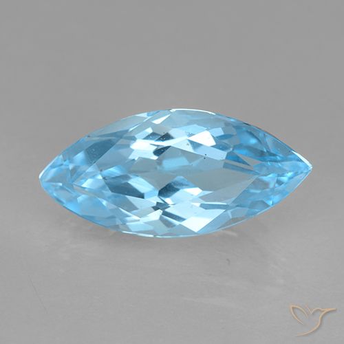 3.70ct Natürlicher Himmerlblau Topas, Marquise, VVS