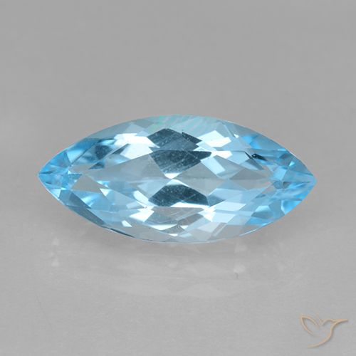 3.47ct Natürlicher Swiss Blue Topas, Marquise, VVS