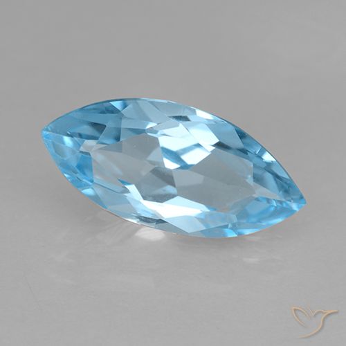 3.69ct Natürlicher Himmerlblau Topas, Marquise, VVS-VS