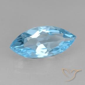 9,17 ctw natürlicher Himmerlblau Topas, Marquise, VVS-VS