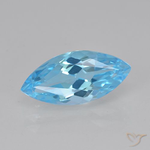 4.06ct Natürlicher Swiss Blue Topas, Marquise, VVS