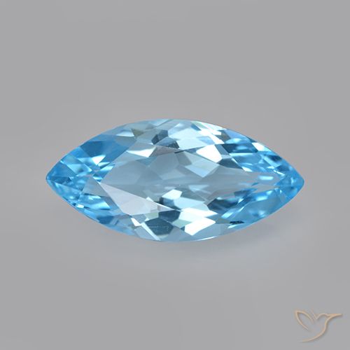 3.19ct Natürlicher Swiss Blue Topas, Marquise, VVS-VS