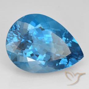 9,17 ctw natürlicher Swiss Blue Topas, Birnenform, VVS