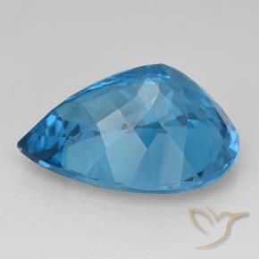 9,17 ctw natürlicher Swiss Blue Topas, Birnenform, VVS