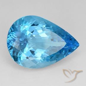 9,17 ctw natürlicher Swiss Blue Topas, Birnenform, VVS
