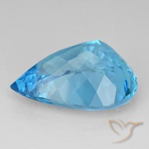 9,17 ctw natürlicher Swiss Blue Topas, Birnenform, VVS