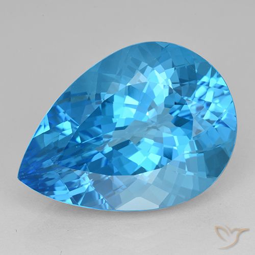 23.86ct Natürlicher Swiss Blue Topas, Birnenform, VVS
