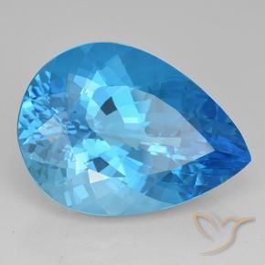 9,17 ctw natürlicher Swiss Blue Topas, Birnenform, VVS
