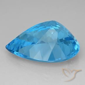 9,17 ctw natürlicher Swiss Blue Topas, Birnenform, VVS