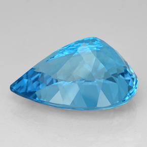 26,49 ctw natürlicher blauer Topas, Birnenform, IF
