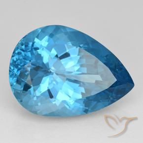 9,17 ctw natürlicher Swiss Blue Topas, Birnenform, VVS