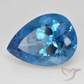 9,17 ctw natürlicher Swiss Blue Topas, Birnenform, VVS