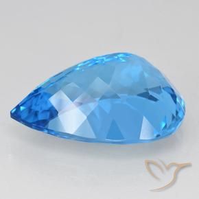 9,17 ctw natürlicher Swiss Blue Topas, Birnenform, VVS