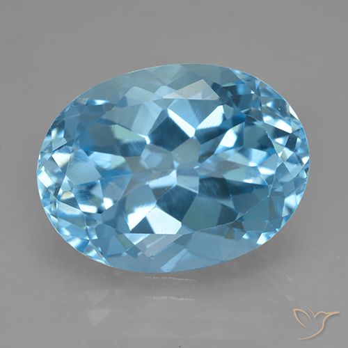 24,36 ctw natürlicher blauer Topas, Oval Schliff, VVS