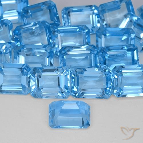 9,17 ctw natürlicher Swiss Blue Topas, Oktagonschliff, VVS-VS