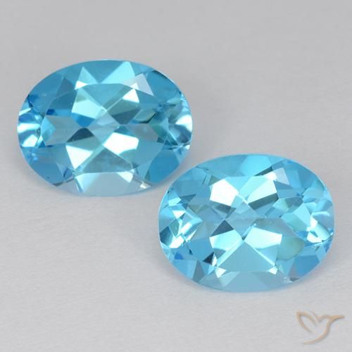 4.16ctw Natürlicher Swiss Blue Topas, Oval, VVS-VS