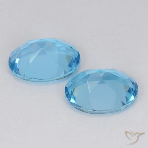 4.26 ct natürliche Swiss Blue Topas-Edelsteine, Oval, VVS-VS