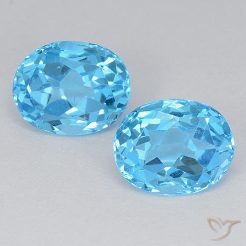 5.51 ct natürliche Himmerlblau Topas-Edelsteine, Oval Schliff, VVS-VS