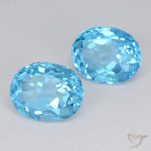 5.51 ct natürliche Himmerlblau Topas-Edelsteine, Oval Schliff, VVS-VS