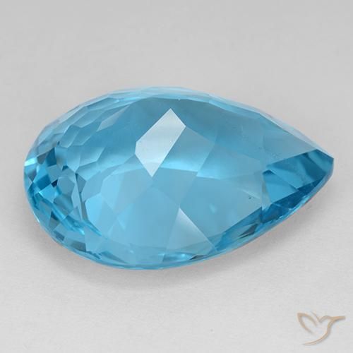 9,17 ctw natürlicher Swiss Blue Topas, Birnenform, VVS
