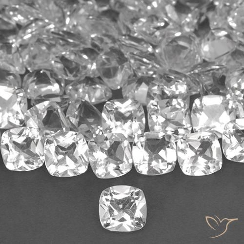 0.47ct Natürlicher Weiß Topas, Kissen, VVS-VS
