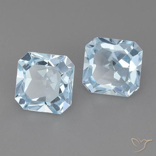 5.97 ct natürliche Himmerlblau Topas-Edelsteine, Oktagonschliff, VVS