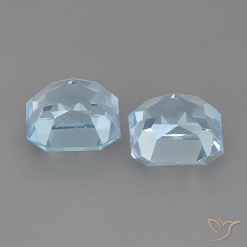 6.60 ct natürliche Swiss Blue Topas-Edelsteine, Oktagonschliff, VVS