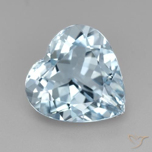 3.92ct Natürlicher Himmerlblau Topas, Herz, VVS-VS
