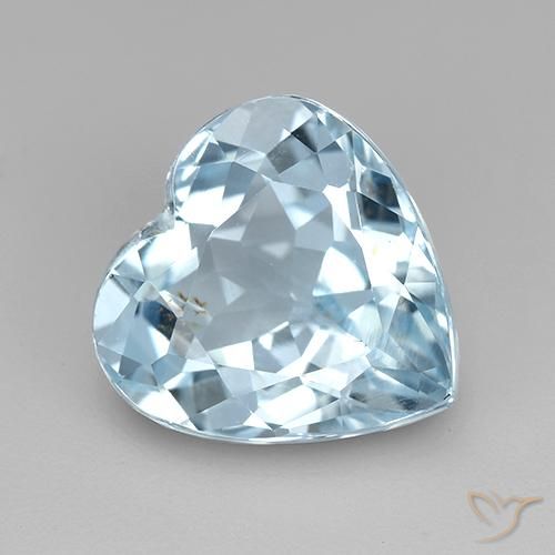 4.34ct Natürlicher Himmerlblau Topas, Herz, VVS-VS