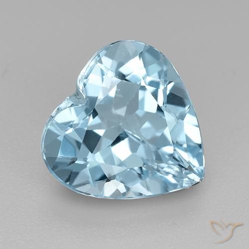 4.06ct Natürlicher Himmerlblau Topas, Herz, VVS-VS