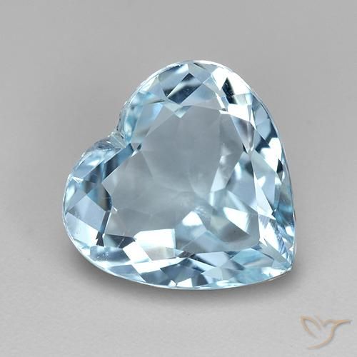 3.81ct Natürlicher Himmerlblau Topas, Herz, VVS-VS