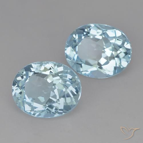 6.84 ct natürliche Himmerlblau Topas-Edelsteine, Oval, VVS-VS
