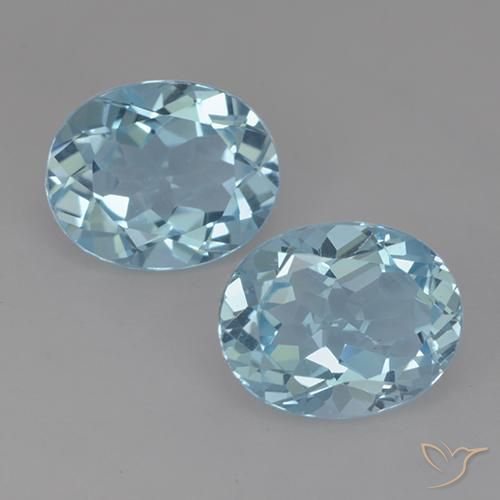 6.56ctw Natürlicher Himmerlblau Topas, Oval, VVS-VS