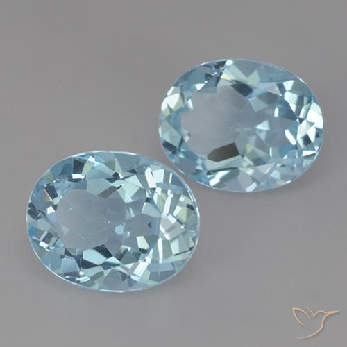 6.56 ct natürliche Himmerlblau Topas-Edelsteine, Oval, VVS-VS