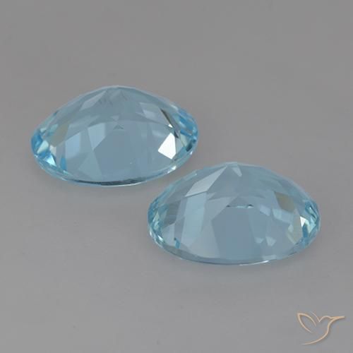6.56 ct natürliche Himmerlblau Topas-Edelsteine, Oval, VVS-VS