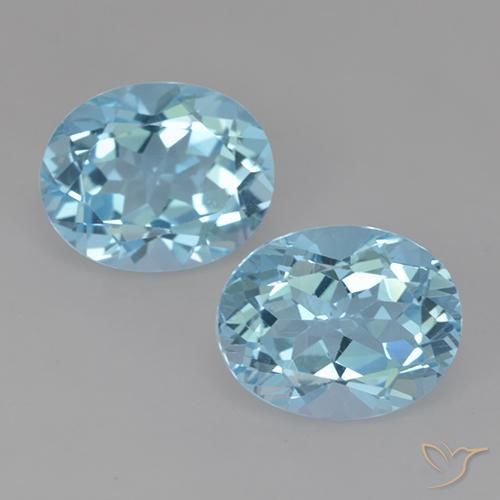 6.70ctw Natürlicher Himmerlblau Topas, Oval, VVS