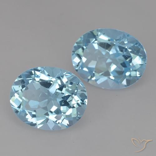 6.70 ct natürliche Himmerlblau Topas-Edelsteine, Oval, VVS