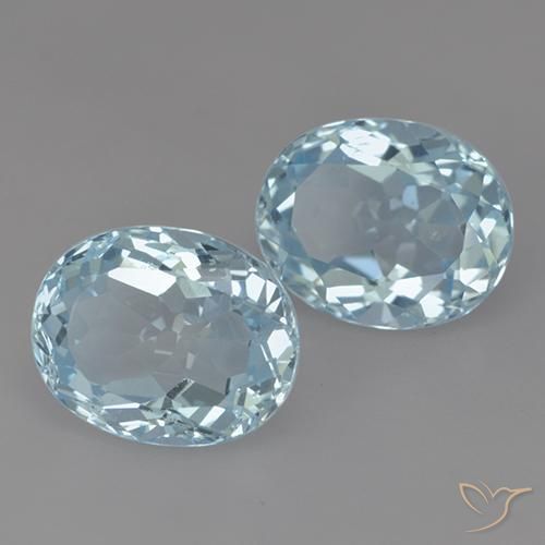 7.34 ct natürliche Himmerlblau Topas-Edelsteine, Oval, VVS-VS