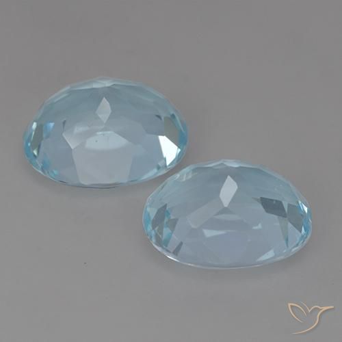 7.34 ct natürliche Himmerlblau Topas-Edelsteine, Oval, VVS-VS