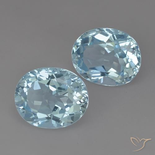 6.67 ct natürliche Himmerlblau Topas-Edelsteine, Oval, VVS
