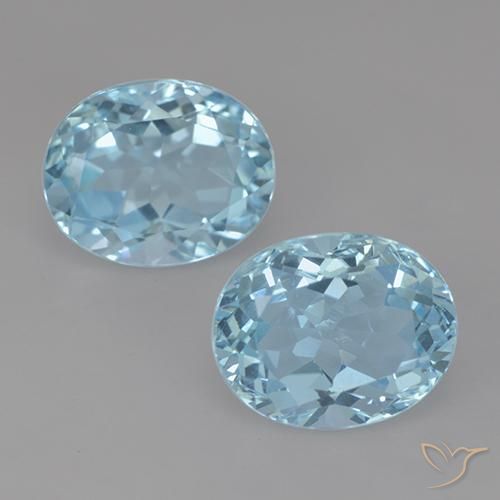 6.89ctw Natürlicher Himmerlblau Topas, Oval, VVS-VS