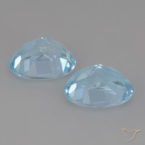 6.89 ct natürliche Himmerlblau Topas-Edelsteine, Oval, VVS-VS