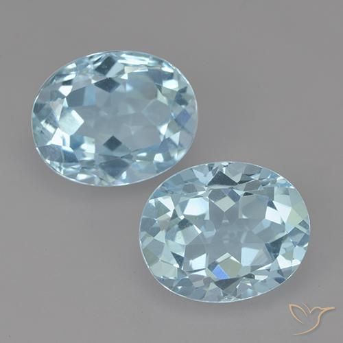 6.64ctw Natürlicher Himmerlblau Topas, Oval, VVS-VS