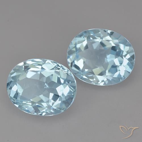 6.64 ct natürliche Himmerlblau Topas-Edelsteine, Oval, VVS-VS