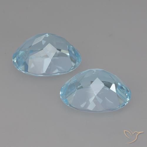 6.64 ct natürliche Himmerlblau Topas-Edelsteine, Oval, VVS-VS
