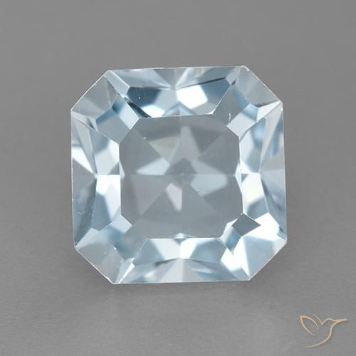 3.13ct Natürlicher Himmerlblau Topas, Smaragdschliff, VVS-VS
