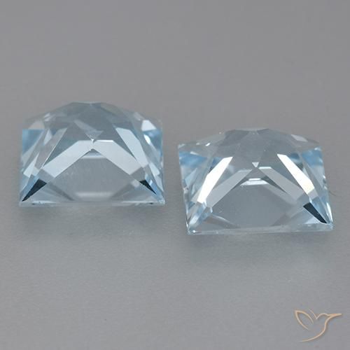 6.22 ct natürliche Himmerlblau Topas-Edelsteine, Quadrat, VVS