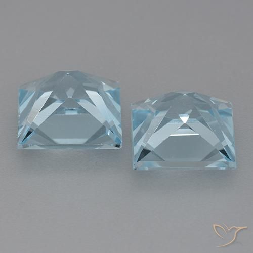 6.58 ct natürliche Himmerlblau Topas-Edelsteine, Quadrat, VVS