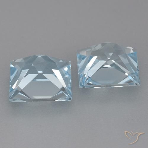6.59 ct natürliche Himmerlblau Topas-Edelsteine, Quadrat, VVS